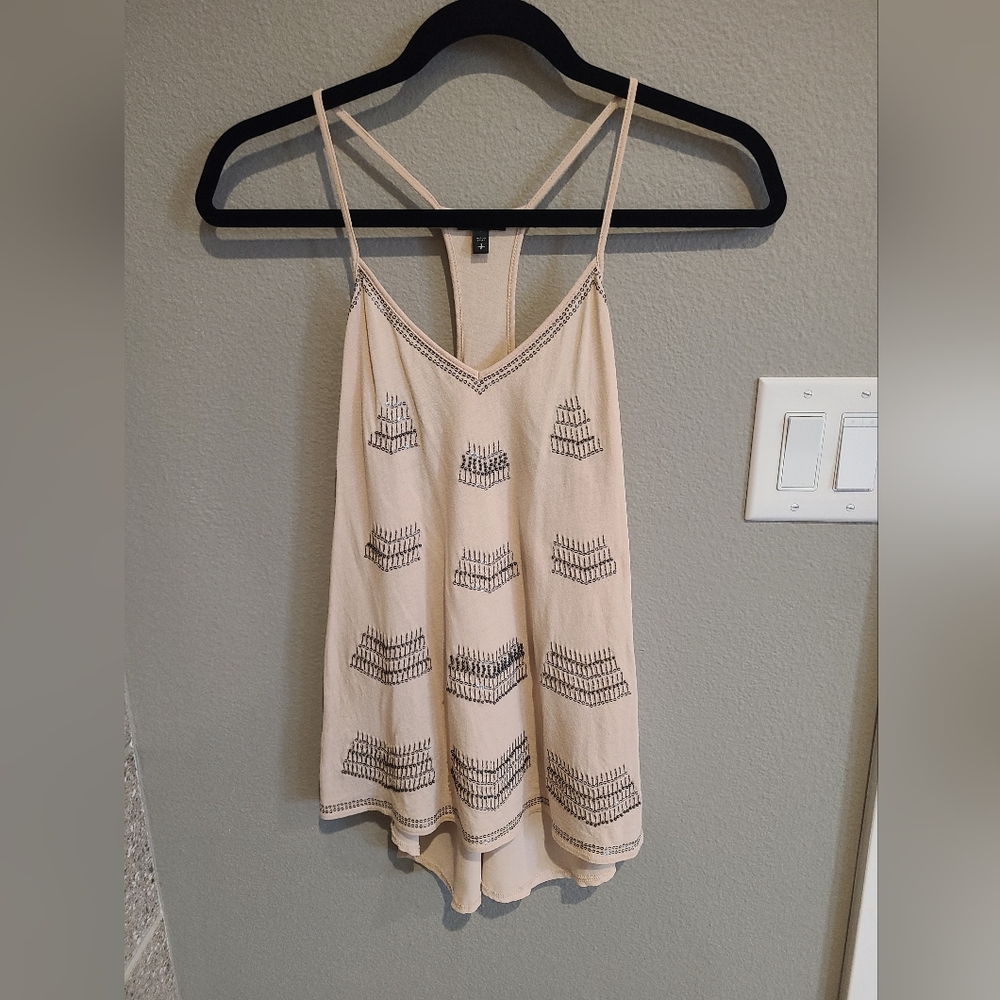 Express Light Pink Raceback Top, S